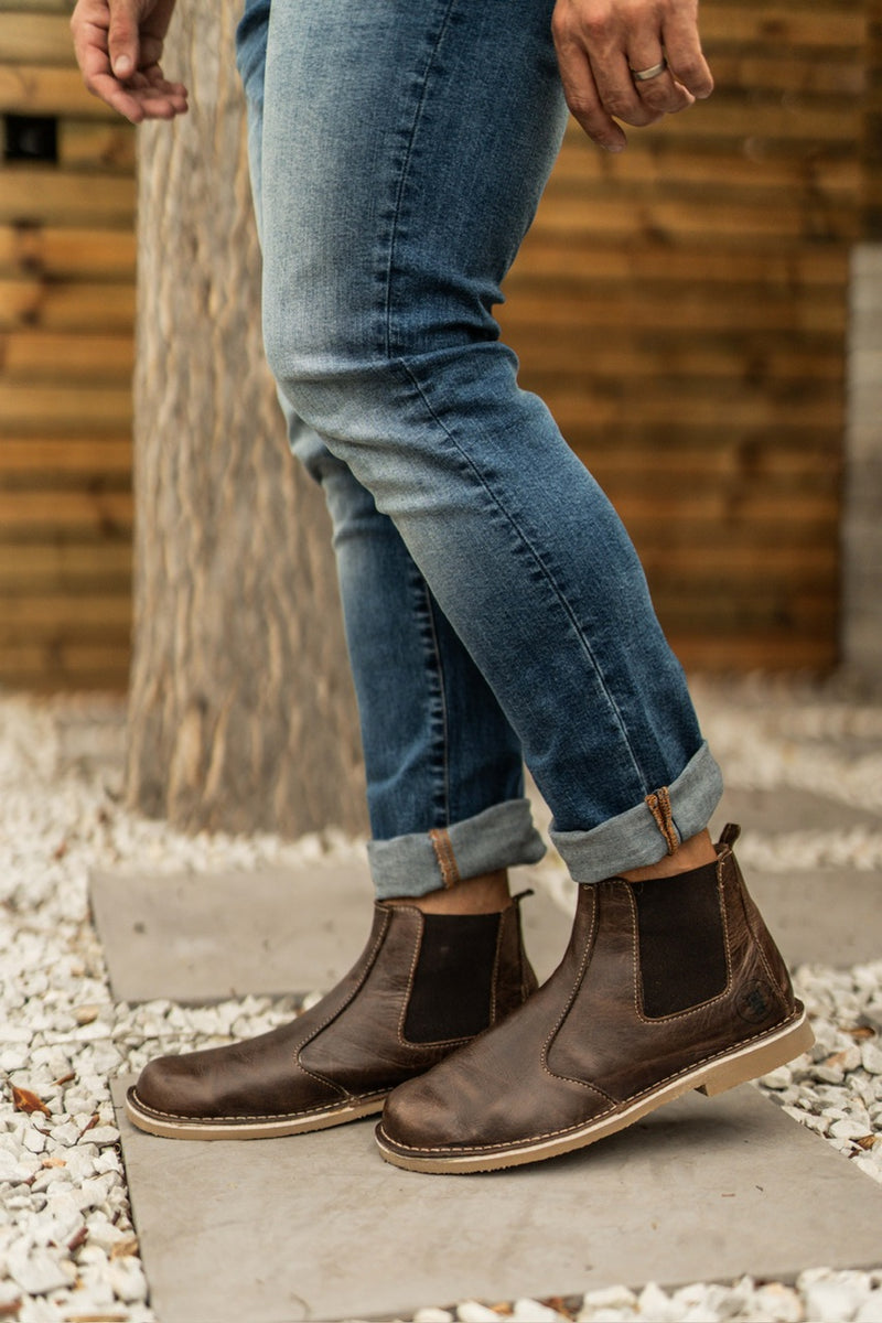 Men's Chelsea Boot Diesel Brown | Premium Leather Boots – FATFRANK