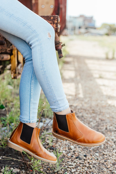 Ladies Chelsea Boot Toffee | Genuine Leather Boot – FATFRANK