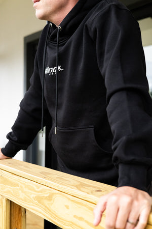 Black Puff Print Hood