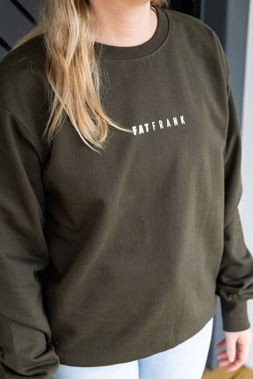 Olive Puff Print Sweater