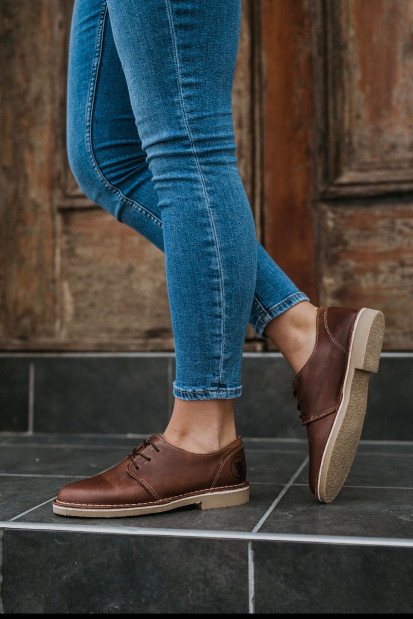 Brown Ladies Veldskoen | Genuine Leather Shoes – FATFRANK