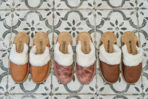 Ladies Brown Slip On Sheep Skin Slipper