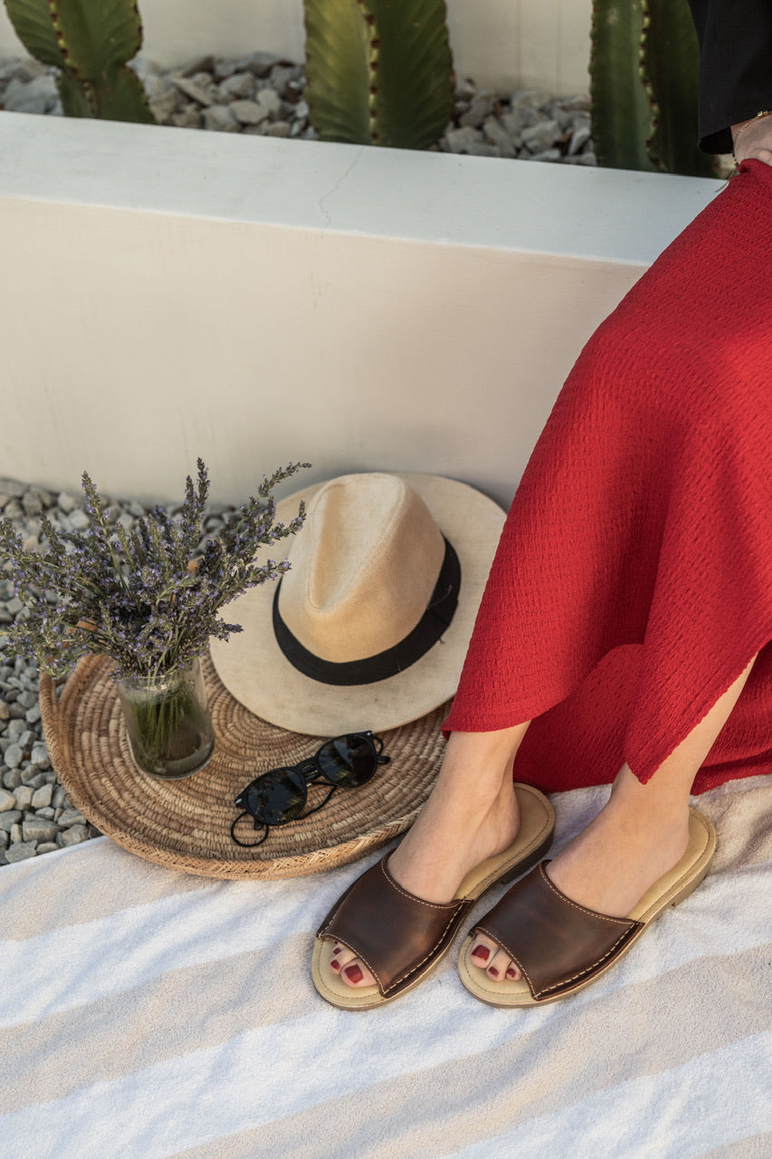 Vamp Sandal Brown