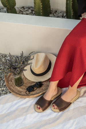 Vamp Sandal Brown