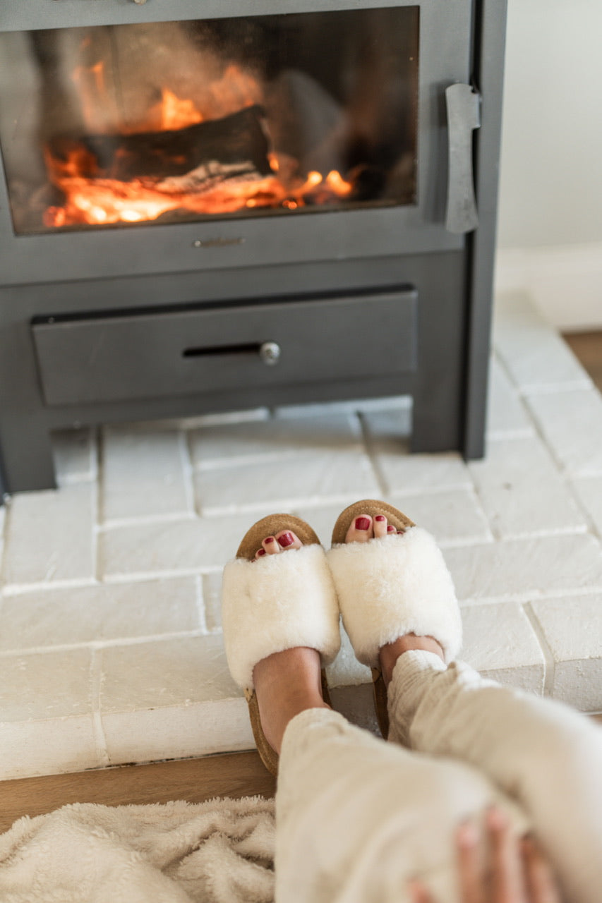 Ladies Vamp Sheep Skin Slipper