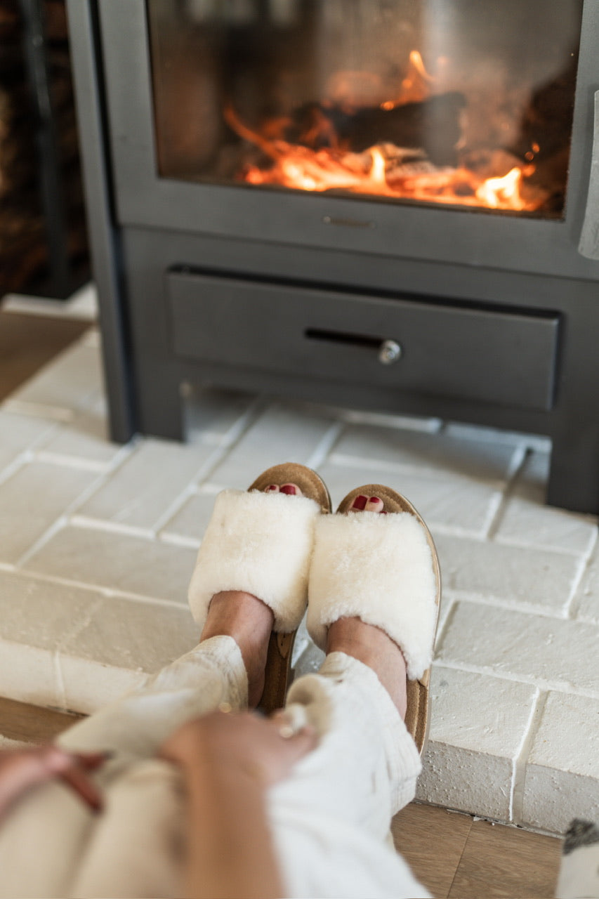 Ladies Vamp Sheep Skin Slipper