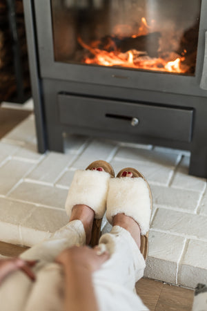 Ladies Vamp Sheep Skin Slipper