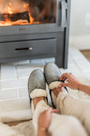 Ladies Grey Wool Slipper