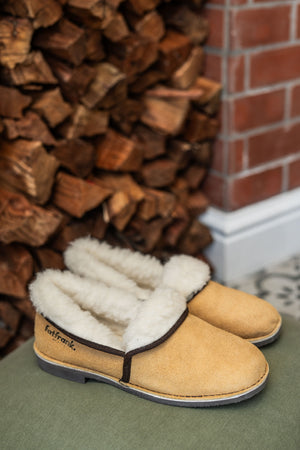 Mens Mustard Wool Slipper