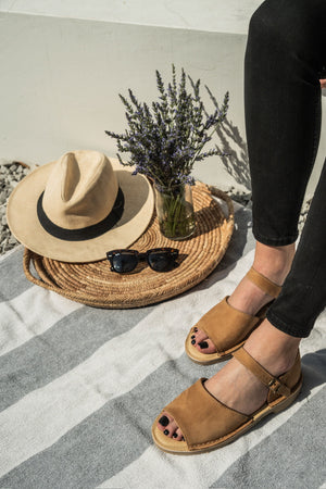 Vamp Strap Sandal Cinnamon