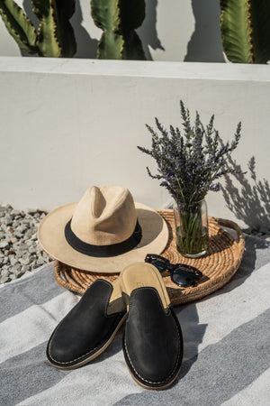 Vamp Closed Sandal Black