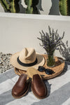 Vamp Closed Sandal Brown