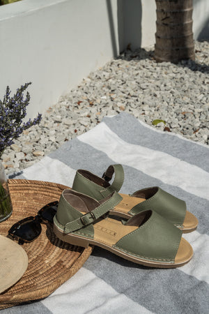 Vamp Strap Sandal Olive