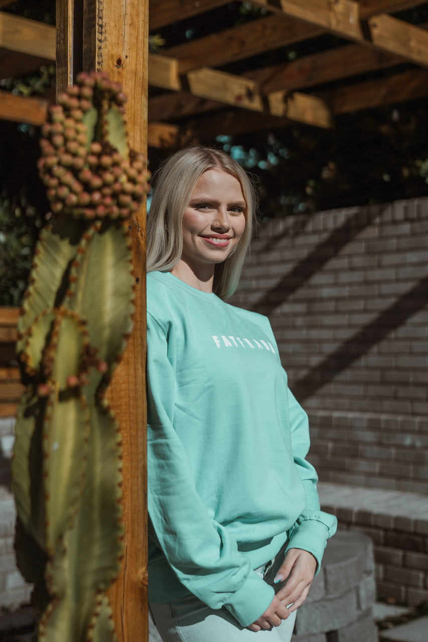 Mint Sweater Puff Print