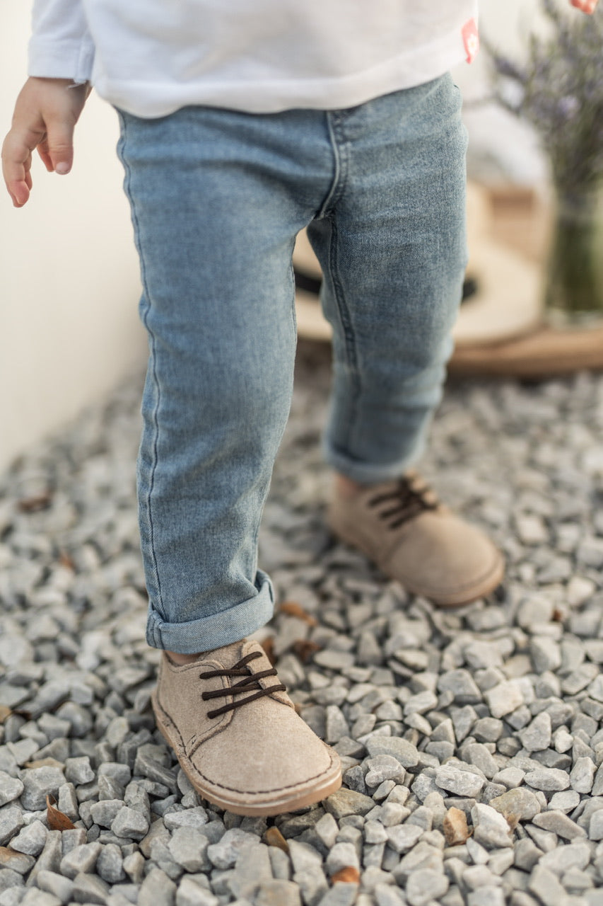 Kids Veldskoen Beige Shoe