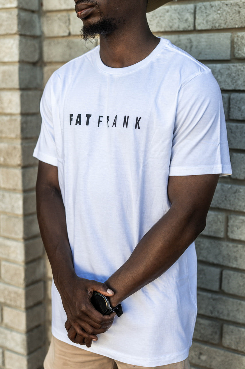 Mens T White FATFRANK