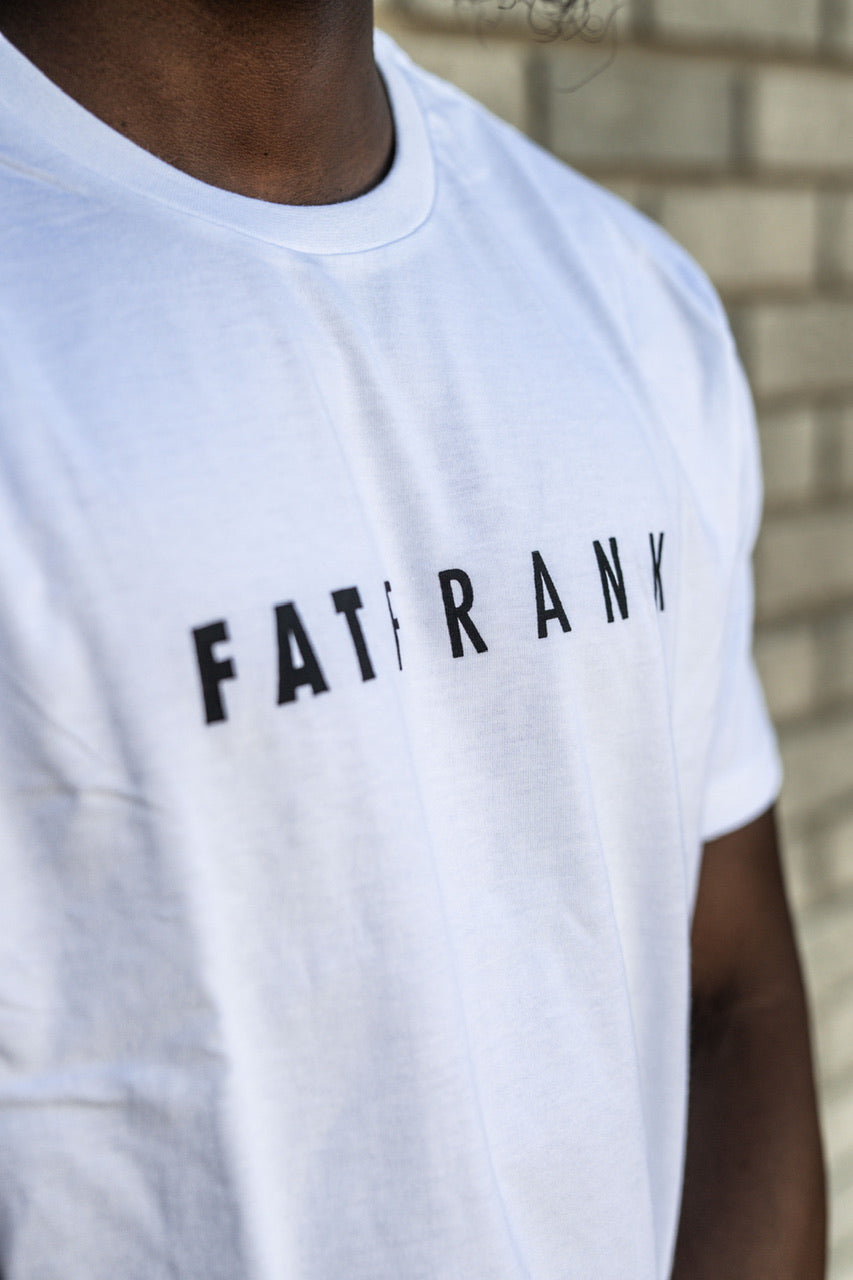 Mens T White FATFRANK