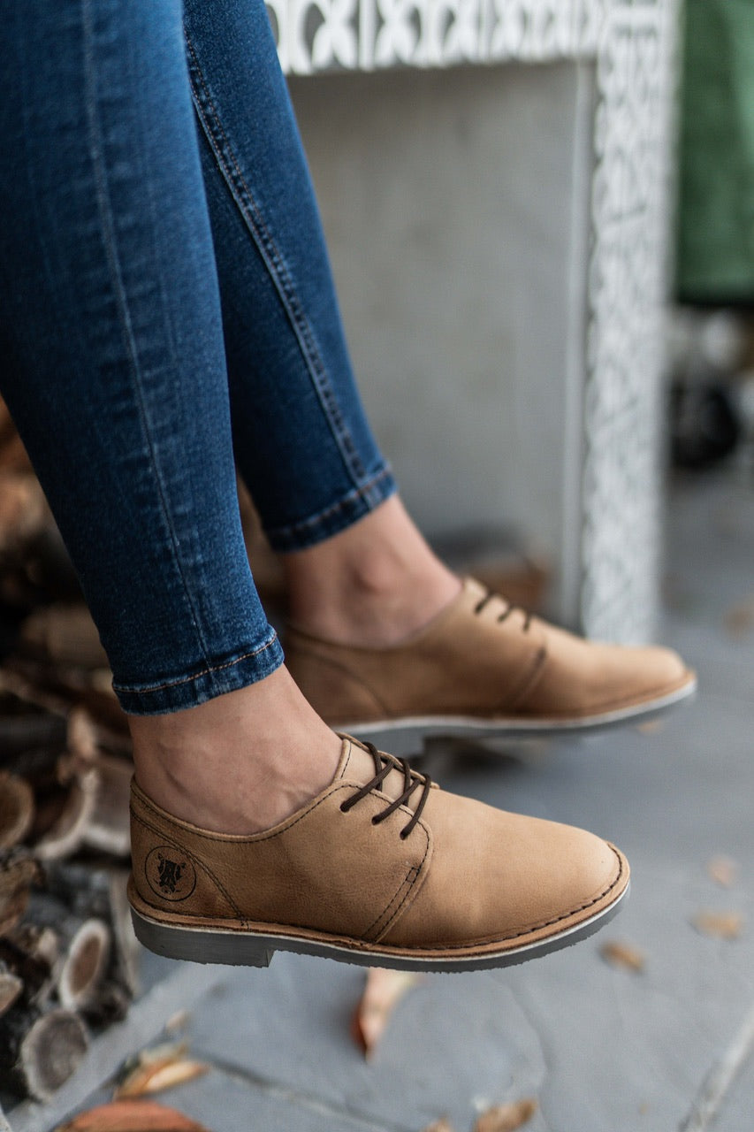 Brown Ladies Veldskoen | Genuine Leather Shoes – FATFRANK