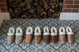 Mens Brown Sheep Skin Slipper